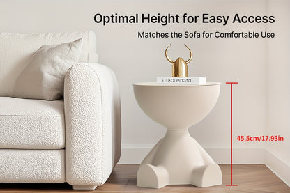 Modern Bear-Shaped Plastic Nightstand - Multifunctional, Easy Assembly, Sleek Design for Bedroom & Living Room Storage, Stack Bookshelf, Playful Design, Plastic Construction