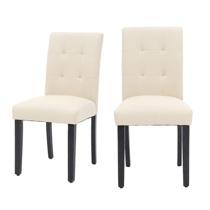 Set of 2 Faux PU Leather Upholstered Dining Chairs for Home Kitchen Living Room- Dining Room Chairs Dining Side Chairs
