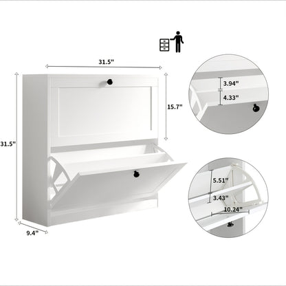 Shoe Organizer with 2/3/4 Flip Drawer, Shoe Rack for Entry, Hallway, Living Room, Bedroom