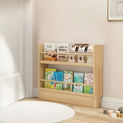 Creative Design, Ultra-Narrow Solid Wood Bookshelf, Bookcase, No Paint And Zero Formaldehyde, Wall-Mounted Bookshelf, Over-The-Door Bookshelf, Multi-Layer Shelf, Space-Saving