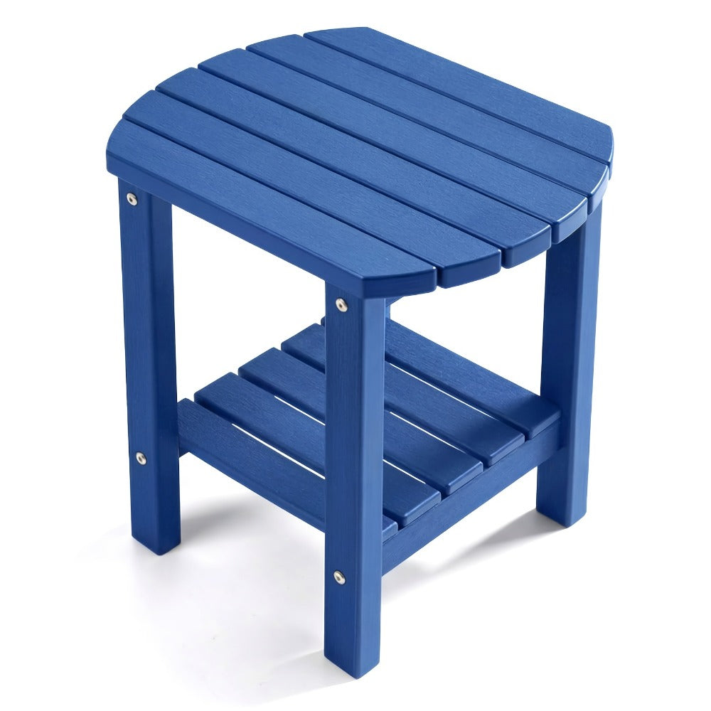 Adirondack Oval Side Table HDPE Weather Resistant Portable Detachable Base Outdoor End Table for Patio Backyard Pool Beach 5 Colors