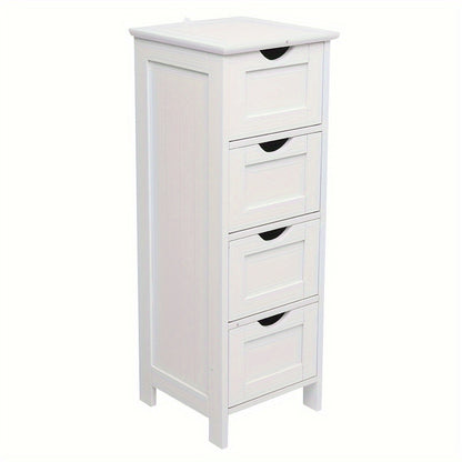 4-Drawer Space-Saving Bathroom Storage Cabinet, Multi-Purpose Organizer Cabinet detail image - detail view 3