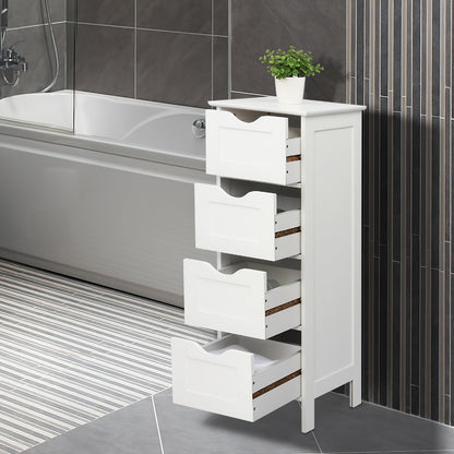 4-Drawer Space-Saving Bathroom Storage Cabinet, Multi-Purpose Organizer Cabinet detail image - detail view 6