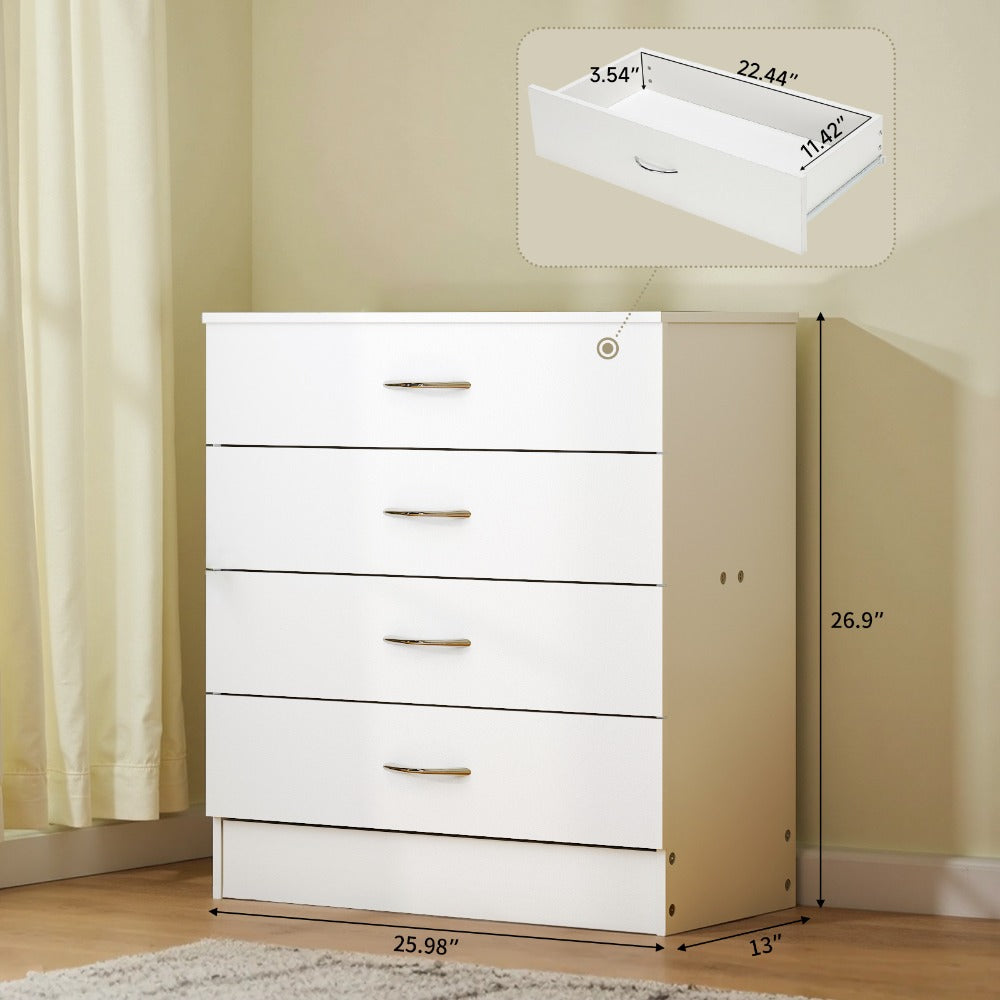 4-Drawer Wood Dresser, Bedroom Drawer Chest for Organized Everyday Storage detail image - detail view 19