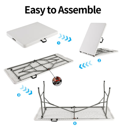 4-Foot Heavy-Duty Folding Table with Weather-Resistant Finish detail image - detail view 10