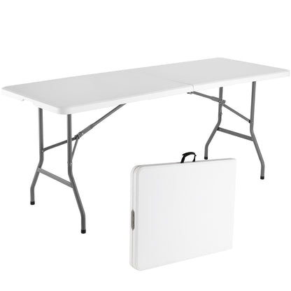 Folding Table shown in the White, 6ft (28"D x 71"W x 29"H) option