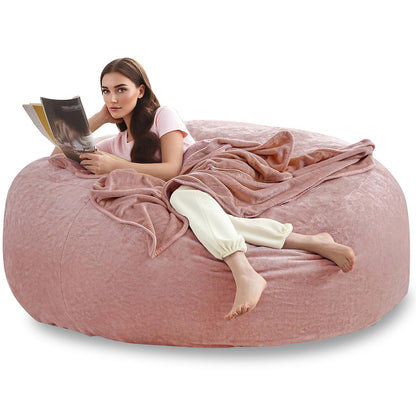 Bean Bag Chair shown in the Pink, 6FT(59IN*35IN) option