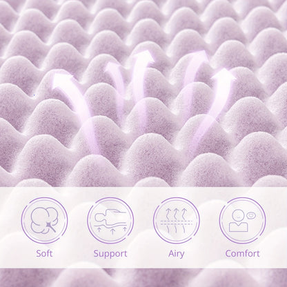 4-Inch Mattress Topper with Memory Foam, Bed Mattress Pad for Bedroom detail image - detail view 8