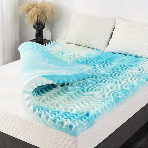 Mattress Topper, 5-Zone Cooling Gel Memory Foam 2 3 4 Inch, Ventilated Zoned Support shown in the main product view