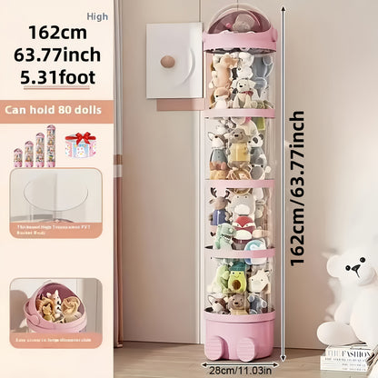 Toy Storage Organizer shown in the pink, 63.8inch option