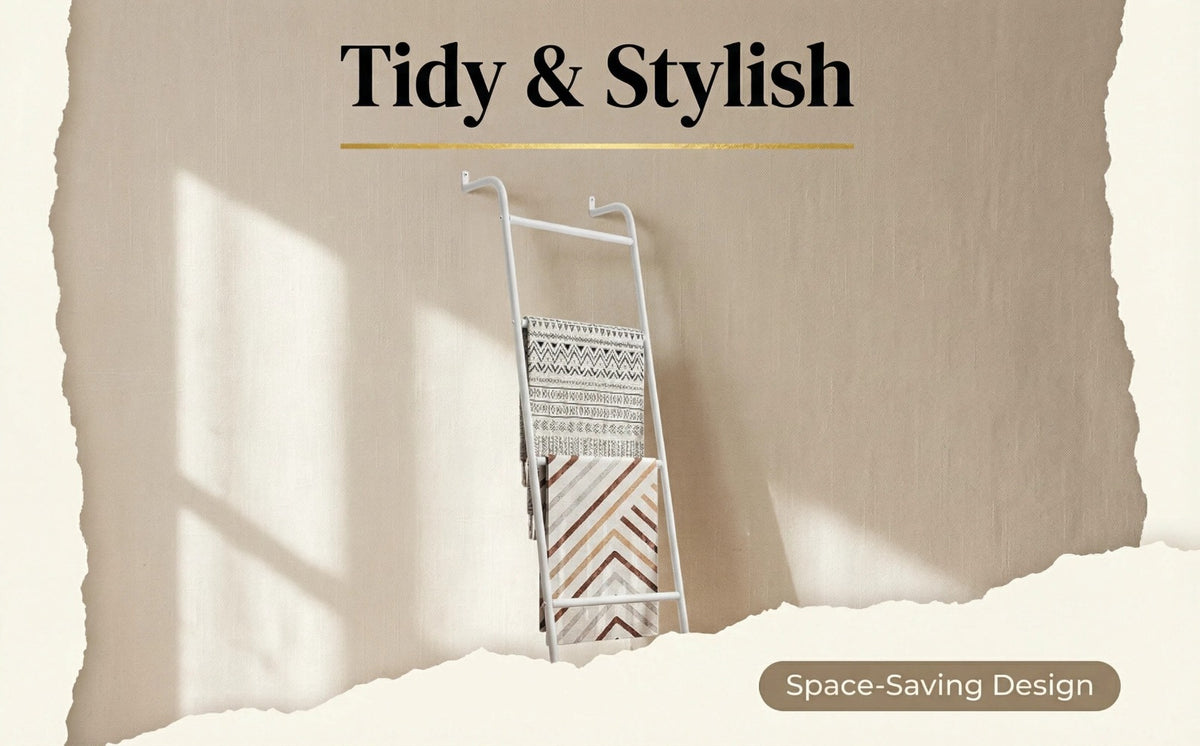 4-Layer Metal Blanket Ladders with Tool-Free Assembly for Living Room detail image - detail view 13