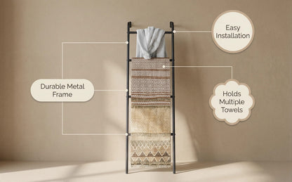 4-Layer Metal Blanket Ladders with Tool-Free Assembly for Living Room detail image - detail view 15