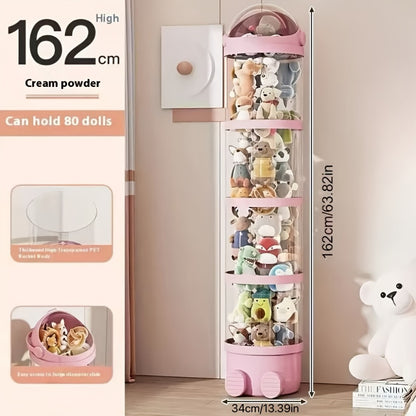 4-Layer Plastic Stuffed Animal Storage Tower, Vertical Toy Storage for Kids' Room detail image - detail view 7