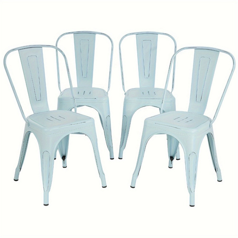 4-Pack Metal Dining Chair, Kitchen Dining Seat for Comfortable Everyday Seating detail image - detail view 10