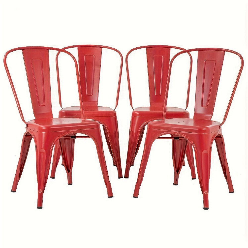 4-Pack Metal Dining Chair, Kitchen Dining Seat for Comfortable Everyday Seating detail image - detail view 11
