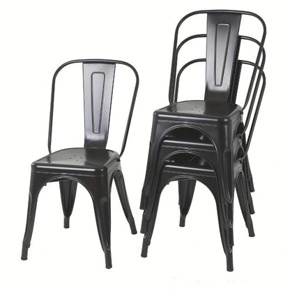 4-Pack Metal Dining Chair, Kitchen Dining Seat for Comfortable Everyday Seating detail image - detail view 3