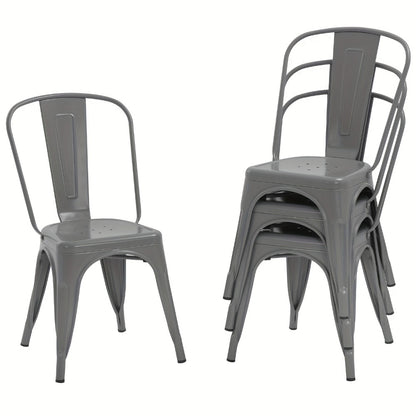 4-Pack Metal Dining Chair, Kitchen Dining Seat for Comfortable Everyday Seating detail image - detail view 8