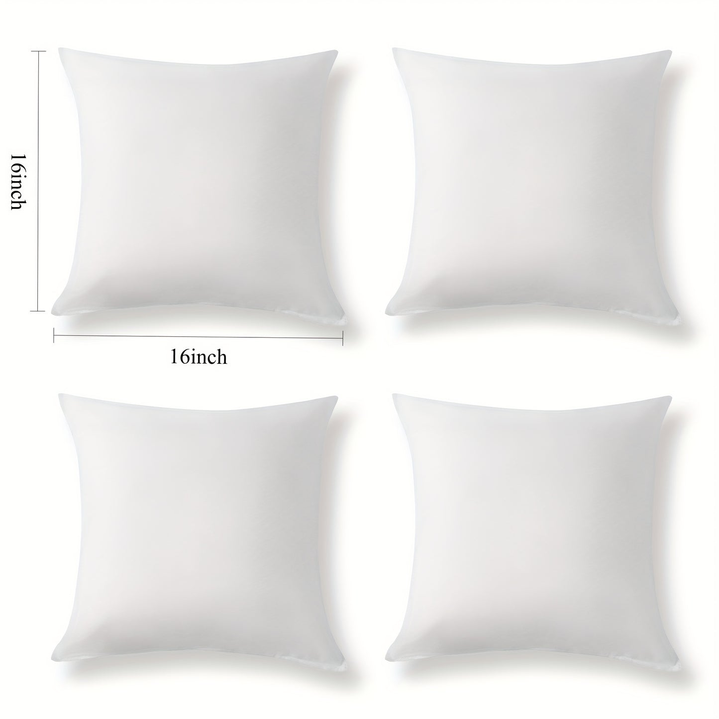 Pillow Inserts shown in the 16*16in 4 PC option