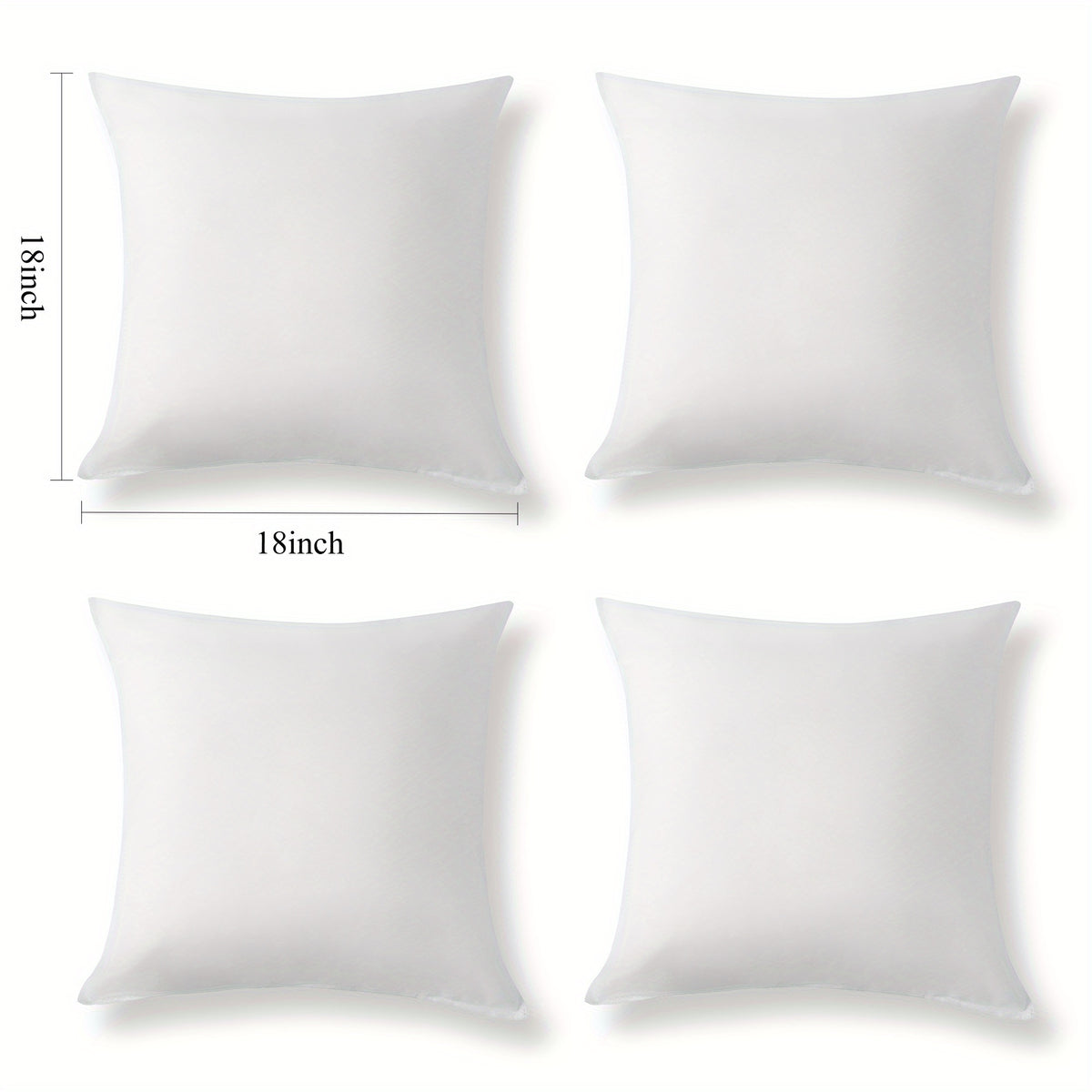 Pillow Inserts shown in the 18*18in 4PC option