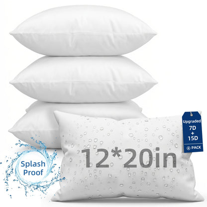 Throw Pillows shown in the 4pcs-12*20in waterproof fabric option
