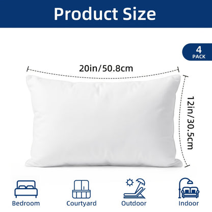 4-Pack Throw Pillows with Waterproof Protection for Living Room detail image - detail view 6