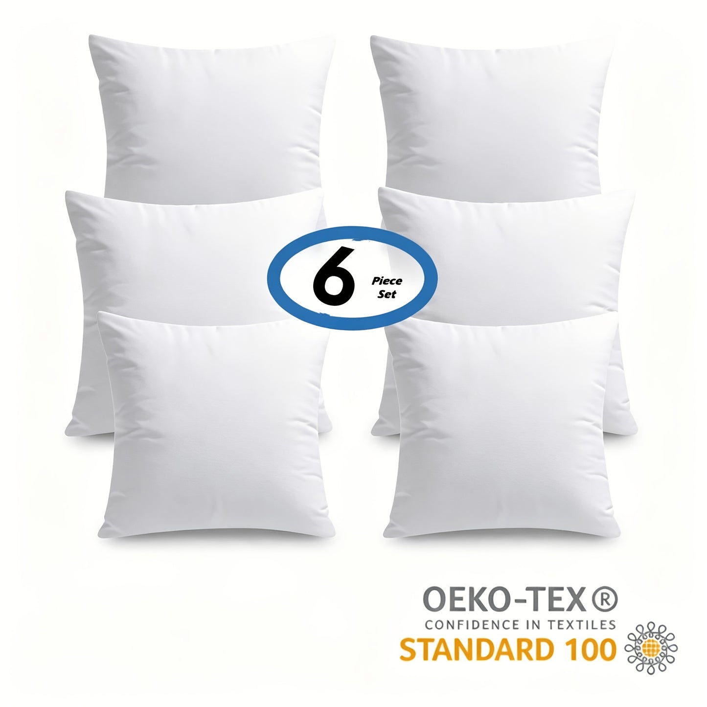 Outdoor Pillow Inserts shown in the 20*20in/50*50cm, 6pcs option