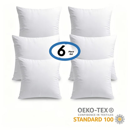 4-Piece Set Outdoor Pillow Inserts with Weather-Resistant Finish for Patio detail image - detail view 4