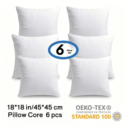 4-Piece Set Outdoor Pillow Inserts with Weather-Resistant Finish for Patio detail image - detail view 6