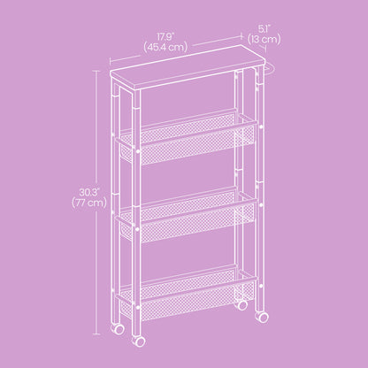 4-Tier 360° Rotating Kitchen Shelf with 360° Swivel for Organized Everyday Storage detail image - detail view 3