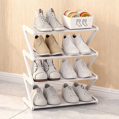 4-Tier Fabric Shoe Rack with Stackable Design and Tool-Free Assembly for Entryway detail image - detail view 10