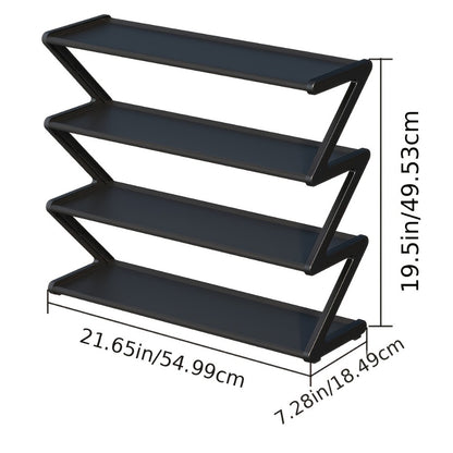 4-Tier Fabric Shoe Rack with Stackable Design and Tool-Free Assembly for Entryway detail image - detail view 11