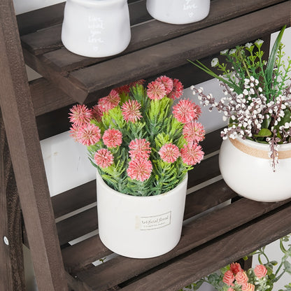 4-Tier Foldable Plant Stand with Solid Wood Construction and Open Shelves detail image - detail view 8