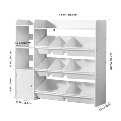 4-Tier Kids Storage Organizer with Open Shelves for Kids' Room detail image - detail view 4