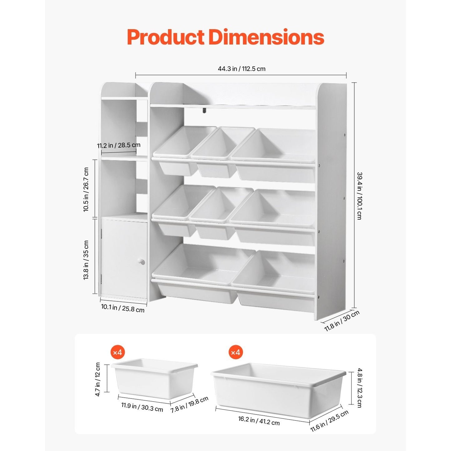 4-Tier Kids Storage Organizer with Open Shelves for Kids' Room detail image - detail view 5