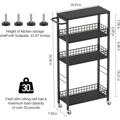 Storage Cart shown in the Black option