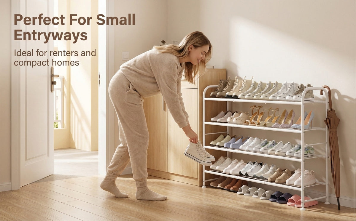4-Tier Wide Shoe Rack with Large-Capacity Storage and Tool-Free Assembly detail image - detail view 28