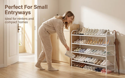 4-Tier Wide Shoe Rack with Large-Capacity Storage and Tool-Free Assembly detail image - detail view 28