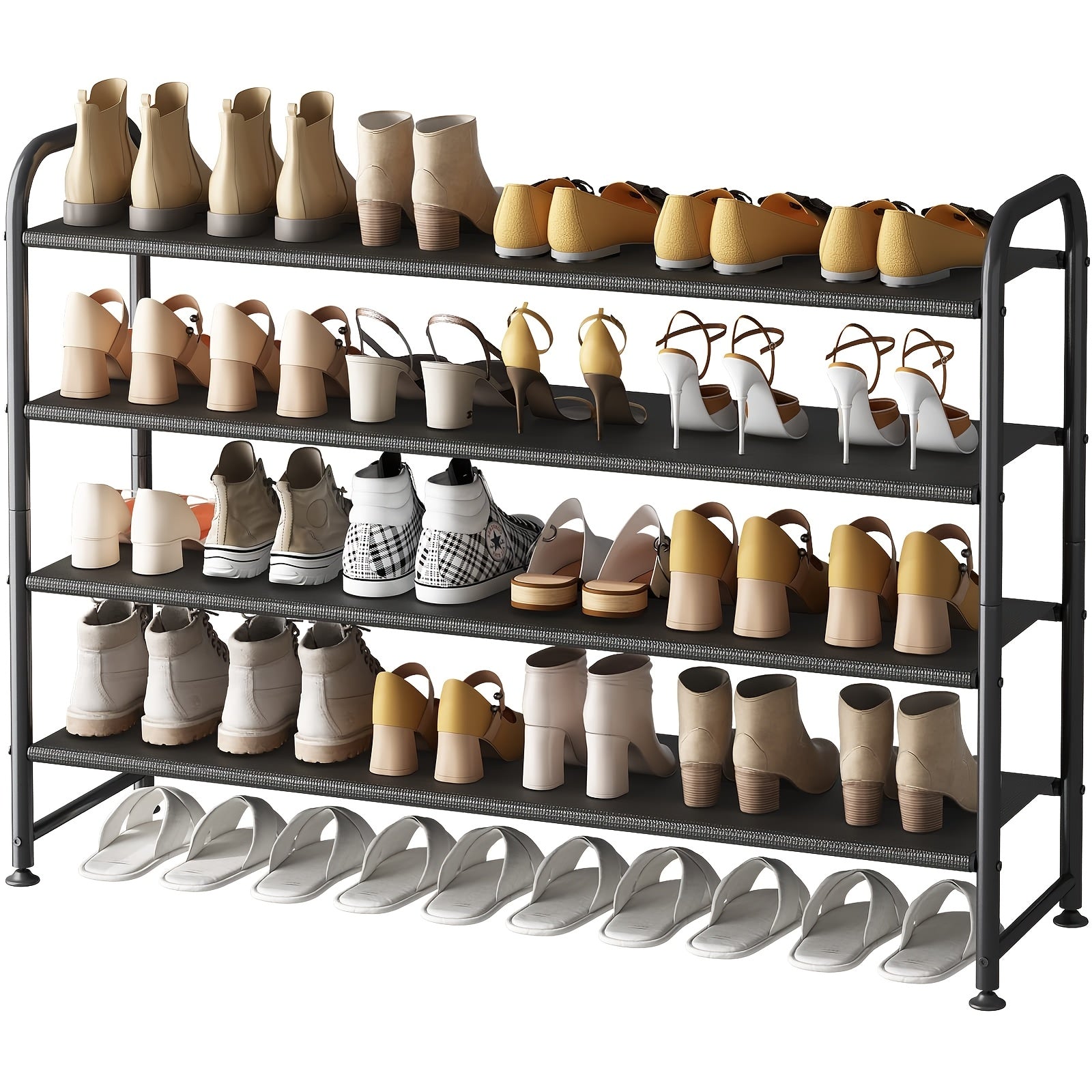 Shoe Rack shown in the 4 Tier black option