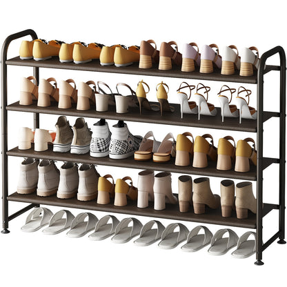 Shoe Rack shown in the 4 Tier Brown option
