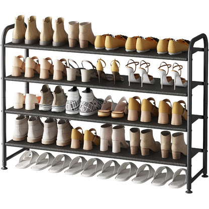 4-Tier Wide Shoe Rack with Stackable Design and Large-Capacity Storage for Entryway detail image - detail view 15
