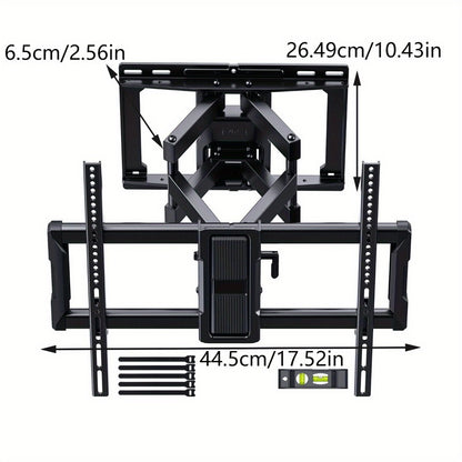 TV Wall Mount, Full Motion for 40 to 86 Inch TVs 132 Lb Heavy Duty Bracket Tool Free Tilt shown in the main product view