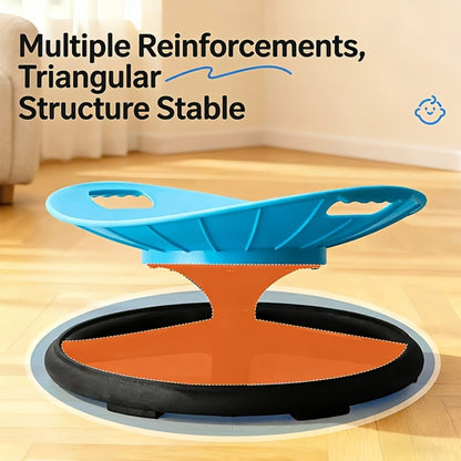 1 Autistic Children's Oversized Anti Spinning Sensory Chair - Blue And Orange Red, Sturdy Hard Plastic Frame with Anti Slip Base, Easy to Clean Surface, Ideal for Sensory Processing Disorders, Motor Skill Development, Concentration, Smooth Rotation