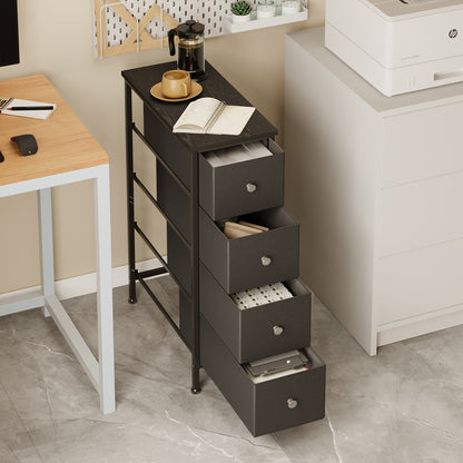 WHONLINE 4-Tier Tall Narrow Storage Cabinet, 29.5*16.5*9.5in, Slim Bathroom Organizer, Storage Cabinet for Small Space, Bathroom, Kitchen, Bathroom Organization, Kitchen Organization, Slim Design, Compact Storage, Easy to install