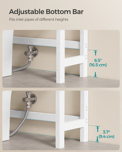 Three-Level Shelf Unit for Above The Toilet - Bathroom Organizer That Resists Rust with Adjustable Shelves | Space-Efficient Storage for Towels, Toilet Paper, And Tissues, Vertical Display for Toiletries & Convenient Access