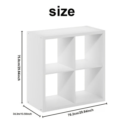 2/3/4/6/8/9 Thick Frame Bookshelf, Open Back Panel Cube Storage Cabinet, Floor-standing Bookshelf With Anti-tip Kit, Wooden Open Display Rack For Living Room, Bedroom, Study, White/chocolate Open Bookshelf, With Open Back