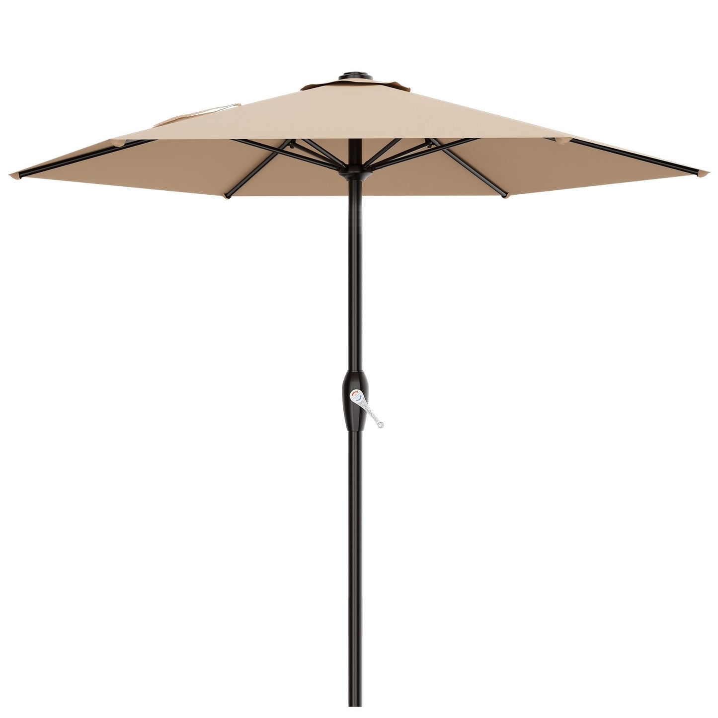 [UV Protection] 7.5' Umbrella Outdoor Patio, Pool Market Umbrella W/ 6 Fiberglass Ribs, Table Umbrella With Crank UV Protection For Porch, Deck, Yard, Garden