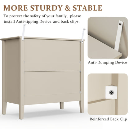 Nightstands 2pcs/1pc, Fluted Design Wooden Dressers with Ample Storage, 30-Inch Modern Painted Chest for Bedroom, Living Room, And Entryway