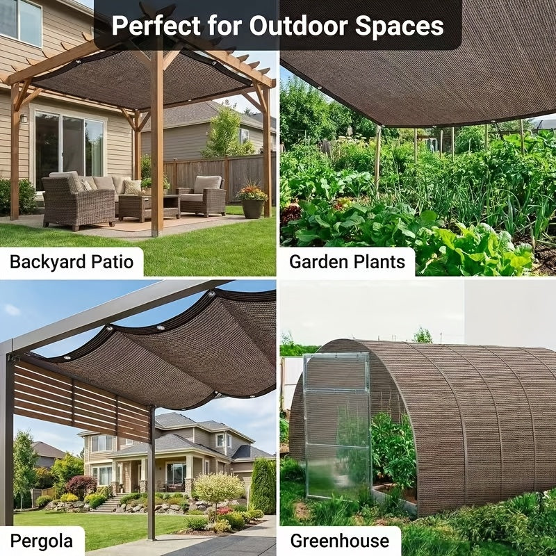 90% UV Blocking Outdoor Shade Fabric for Patios, Backyards, Gardens, Pergolas, And Fences, Privacy Screen, Easy Installation, Available in 4 Sizes