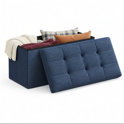 43-Inch Foldable Ottoman with Padded Seat for Comfortable Everyday Seating detail image - detail view 14