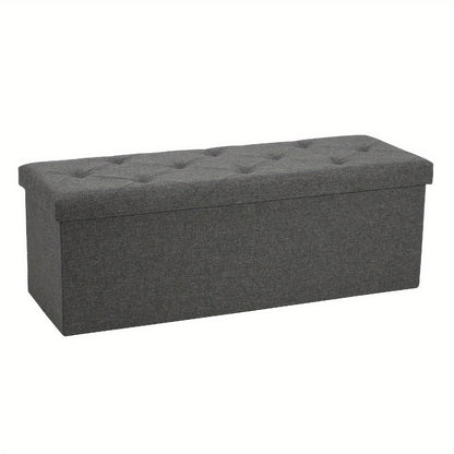 Ottoman, Storage Bench 30 & 43 Inch Folding Padded Seat with Hidden Compartment, Holds 660 shown in the main product view